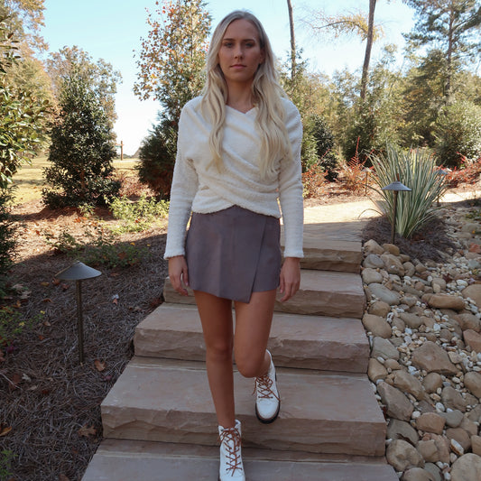 Super Soft Off The Shoulder Sweater in Cream