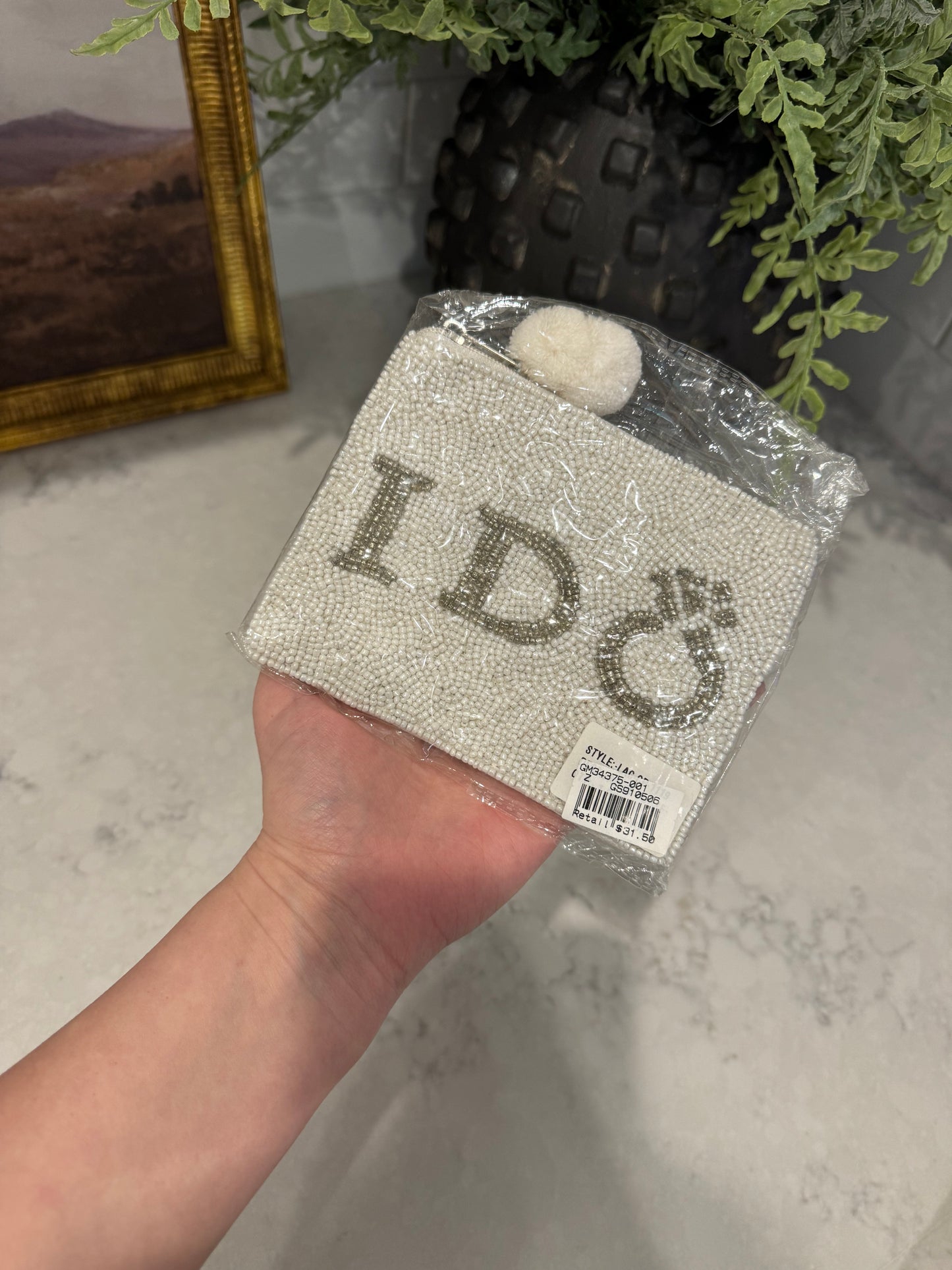 “I Do” Beaded Coin Purse