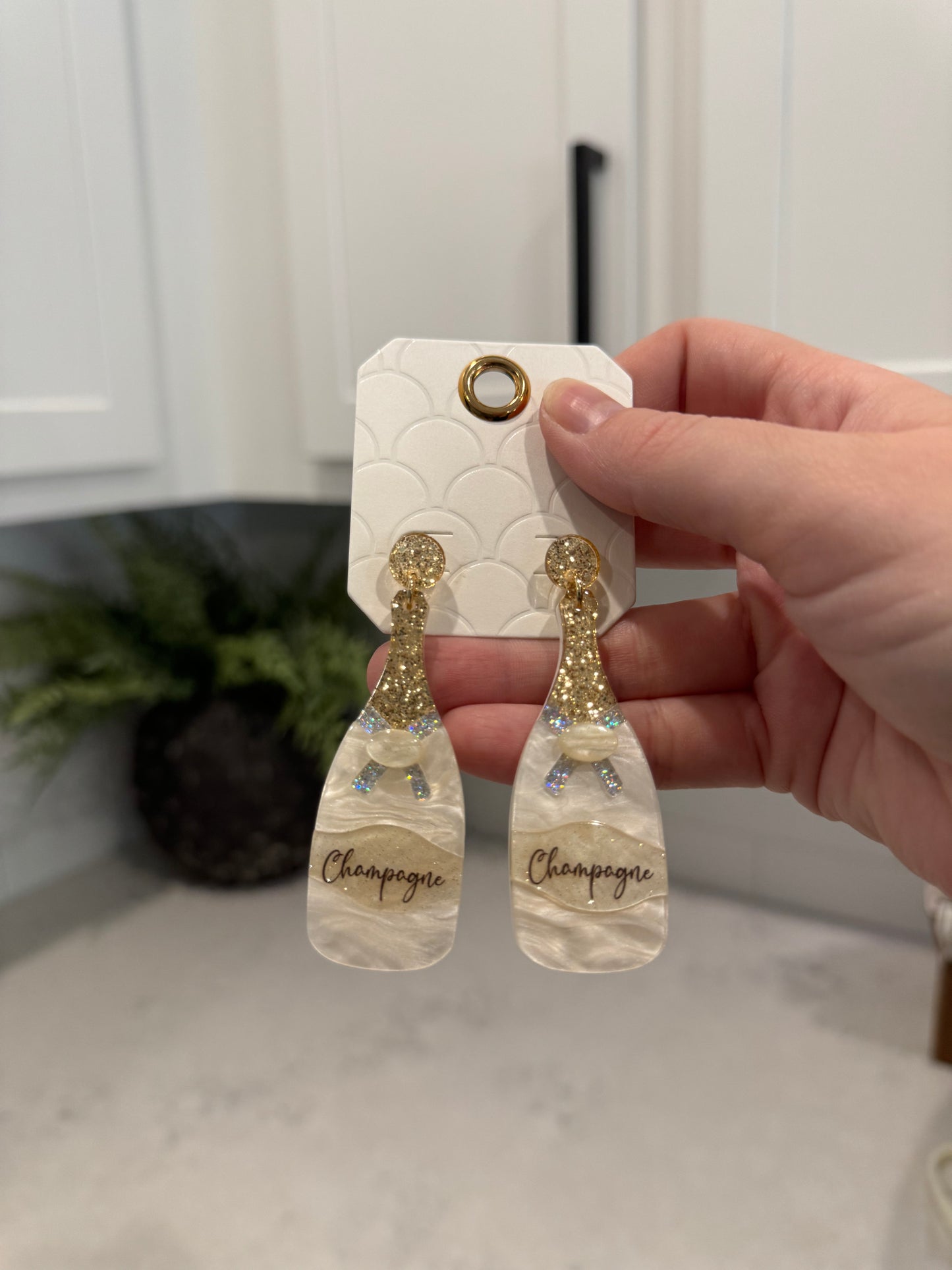 Champagne Acrylic Earrings