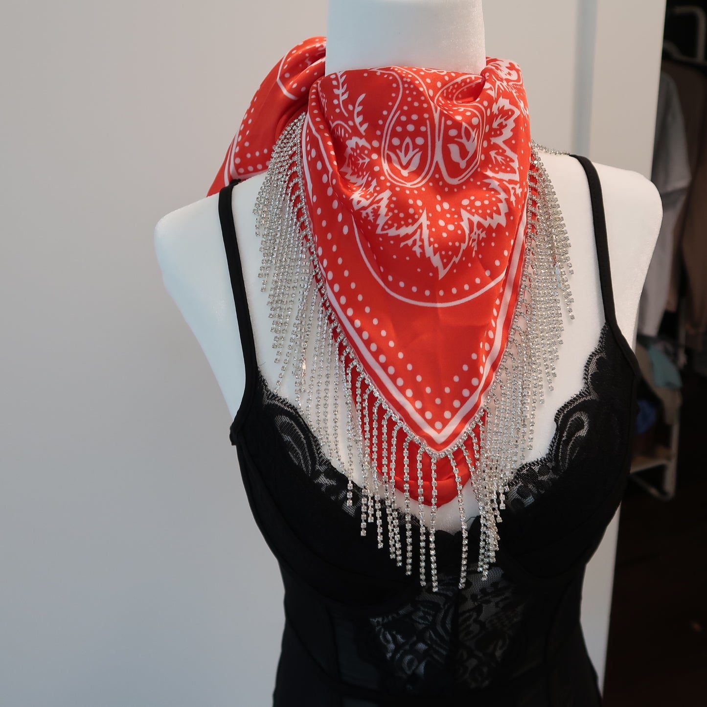 Bandit Fringe Bandana in Red